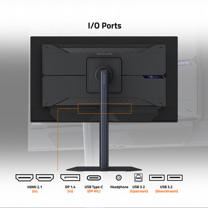 Gigabyte MO27U2 Monitor Gamer 27" 4K UHD 240 Hz HDR USB-C HDMI