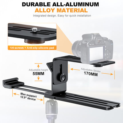 LENSGO TC12 Teleprompter para Smartphones y Cámaras con vidrio 70/30 y control Bluetooth