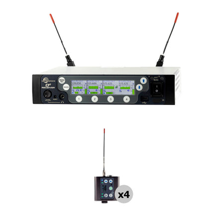 Lectrosonics DSQD Receptor Inalámbrico 4 Canales 138MHz 1/2 Rack 4 Transmisores Bodypack