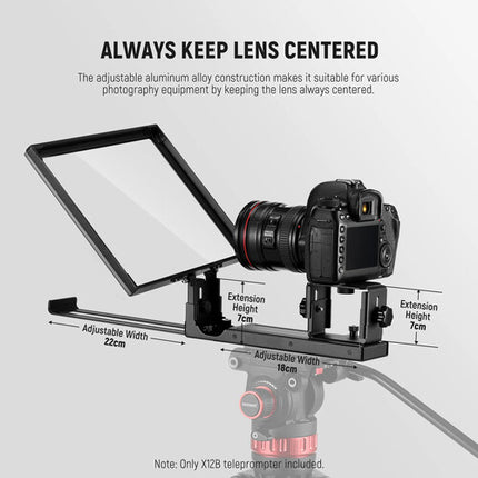 Neewer BASICS X12B Teleprompter para Tablet 12" con Control Bluetooth y Rango de 10 pies