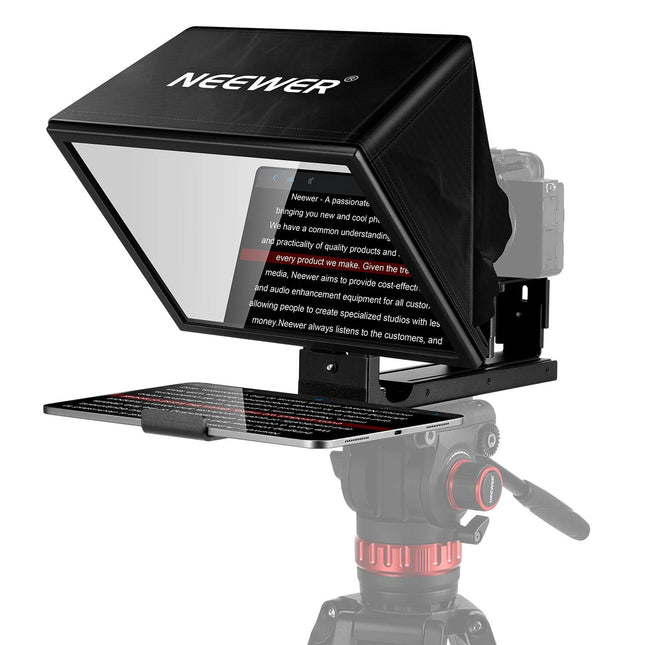 Neewer BASICS X12B Teleprompter para Tablet 12" con Control Bluetooth y Rango de 10 pies