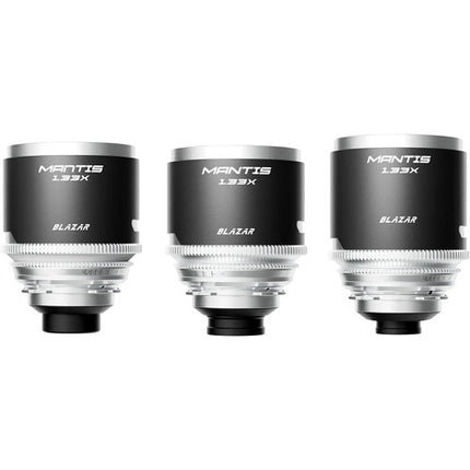 BLAZAR LENS MANTIS 1.33x Juego de 3 Lentes Anamórficas 25 50 100mm ARRI PL estuche