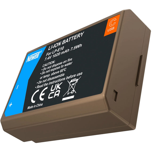 Newell LP-E10 Batería para Canon 1020mAh USB-C Indicador LED