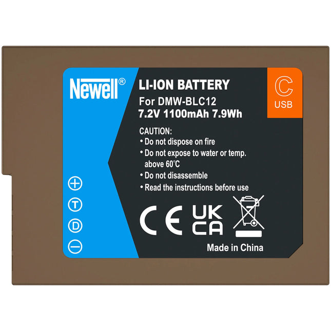 Newell DMW-BLC12 Batería para Cámara 1100mAh USB-C con LED