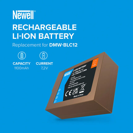 Newell DMW-BLC12 Batería para Cámara 1100mAh USB-C con LED