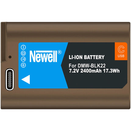 Newell DMW-BLK22 Batería para Cámara USB-C 2400mAh con Indicador LED