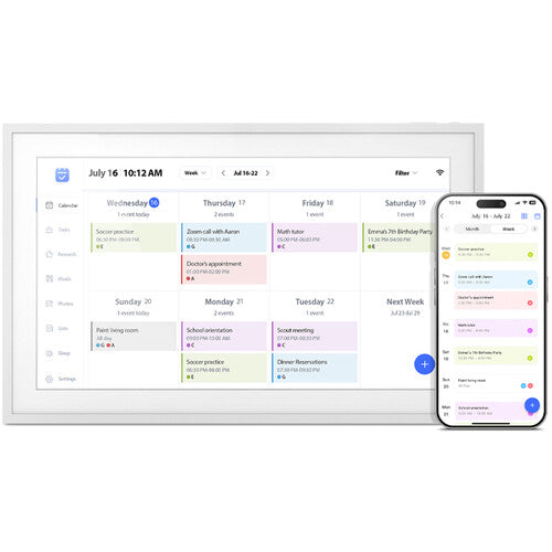 Aluratek 10.1" Marco Digital Calendario Wi-Fi 1080p 32GB