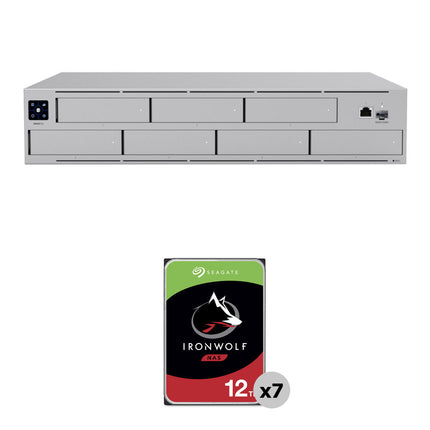 Ubiquiti 84TB UNAS Pro 7-Bahías NAS con 7x12TB 7200rpm SATA III