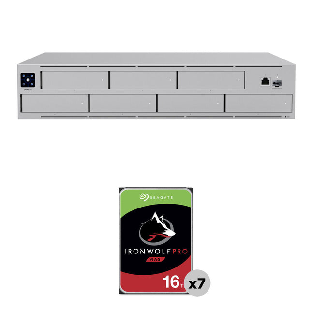 Ubiquiti UNAS Pro 7-Bay NAS Kit 112TB 7x16TB 7200 rpm SATA III