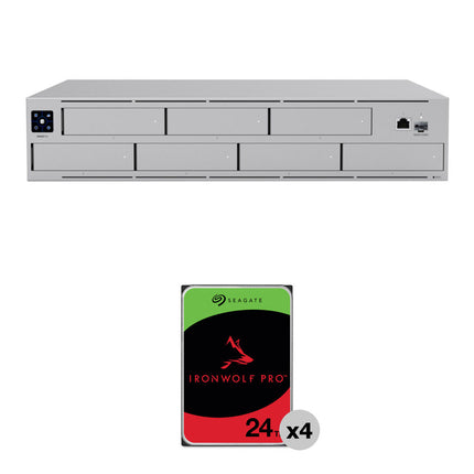 Ubiquiti UNAS Pro 7 Bahías NAS 96TB 4x24TB 7200rpm SATA III