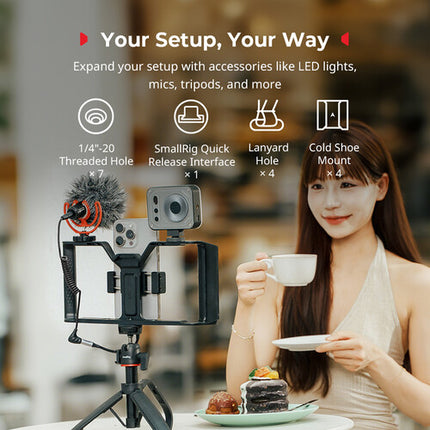 SmallRig IG-01 IntegraGrip Jaula para Smartphones 2.36 a 3.15 pulg Soporte Vertical y Horizontal