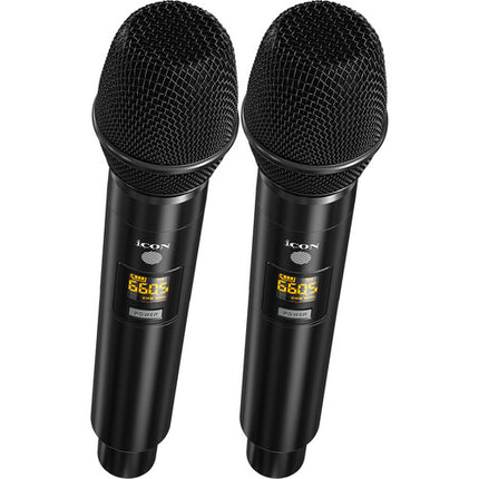 Icon Pro Audio WM 3.2 Sistema microfonico inalàmbrico cardioide 164 pies alcance 2 micròfonos mano