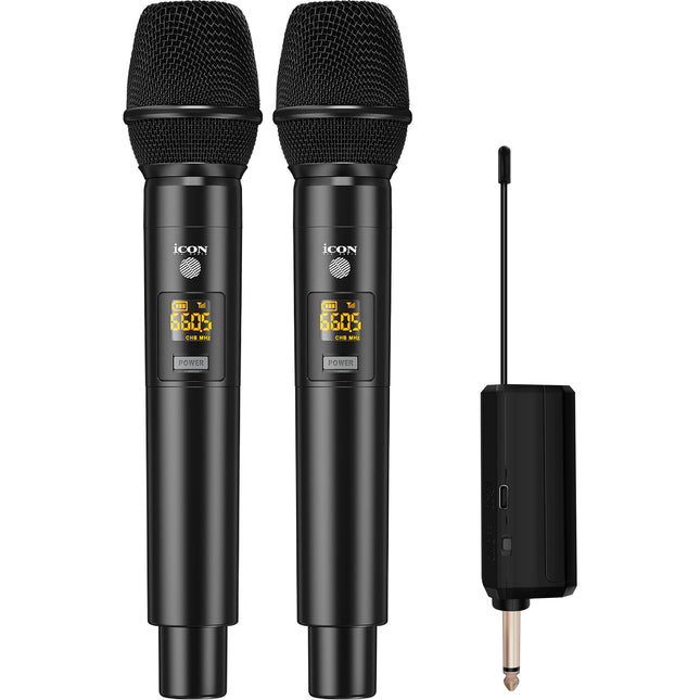 Icon Pro Audio WM 3.2 Sistema microfonico inalàmbrico cardioide 164 pies alcance 2 micròfonos mano