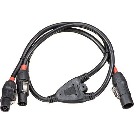 Blizzard powerCON TRUE1 Cable en Y macho a doble hembra 3 pies