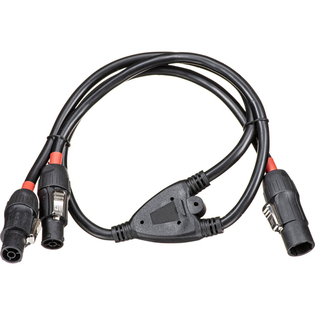 Blizzard powerCON TRUE1 Cable en Y macho a doble hembra 3 pies