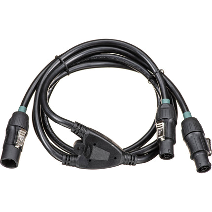 Blizzard powerCON TRUE1 Cable Y de 6 pies con conector macho y doble hembra