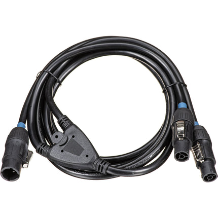 Blizzard cable de alimentación powerCON TRUE1 macho a doble hembra 3 conectores 3 metros