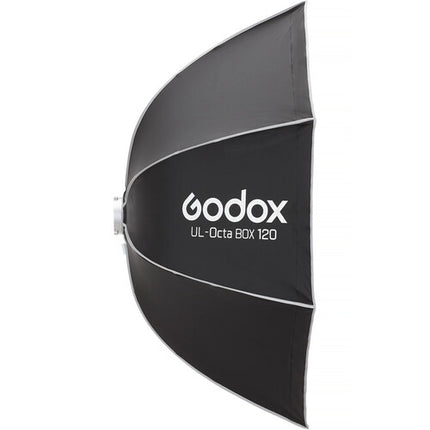 Godox Softbox Estilo Paraguas 47.2" Octagonal Interior Plata Difusor Blanco