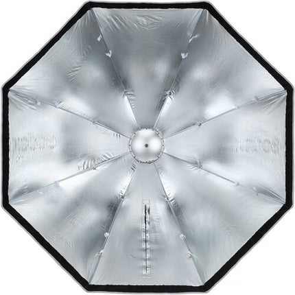 Godox Softbox Estilo Paraguas 47.2" Octagonal Interior Plata Difusor Blanco