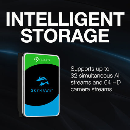Seagate 12TB SkyHawk AI Disco Duro Interno Vigilancia 7200 rpm SATA III 3.5"