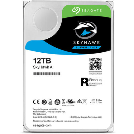 Seagate 12TB SkyHawk AI Disco Duro Interno Vigilancia 7200 rpm SATA III 3.5"