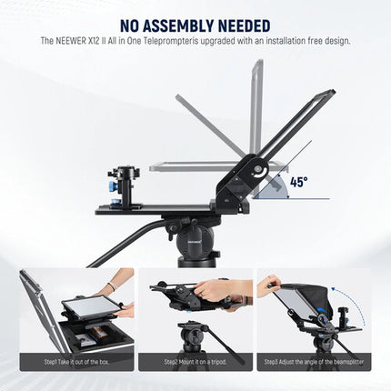 Neewer X12II Teleprompter para Tablet hasta 7.8" con Control Bluetooth