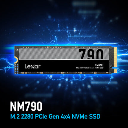 Lexar 4TB NM790 SSD interno PCIe 4.0 NVMe M.2 7400 MB/s lectura 6500 MB/s escritura