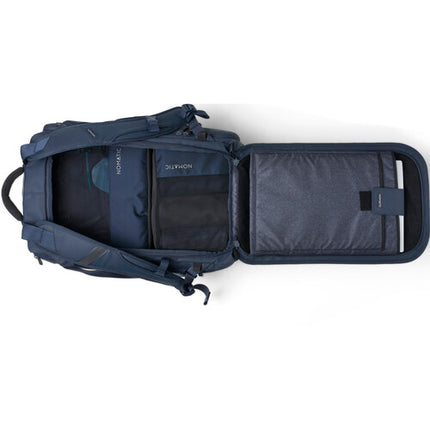 Nomatic Travel Bag V2 Mochila de Viaje Azul 40L con Compartimento para Zapatos y Bolsillos para Laptop