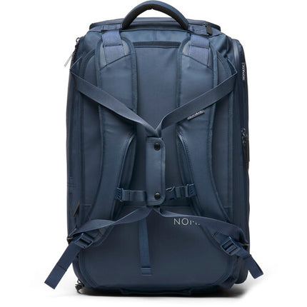 Nomatic Travel Bag V2 Mochila de Viaje Azul 40L con Compartimento para Zapatos y Bolsillos para Laptop