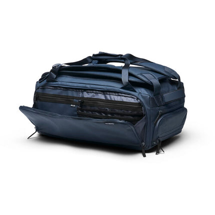 Nomatic Travel Bag V2 Mochila de Viaje Azul 40L con Compartimento para Zapatos y Bolsillos para Laptop