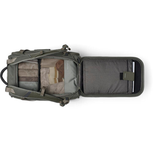 Nomatic Travel Bag V2 Bolso de Viaje Olive 40L con Compartimento para Laptop 15" y Cinturón Removible