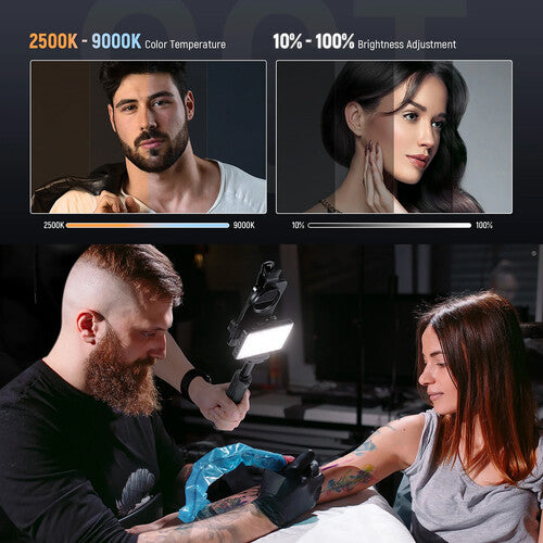Neewer Basics BL120B Luz LED Clip-On para Selfie con Filtro CPL 52mm y Trípode