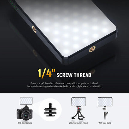 Neewer Basics BL120B Luz LED Clip-On para Selfie con Filtro CPL 52mm y Trípode