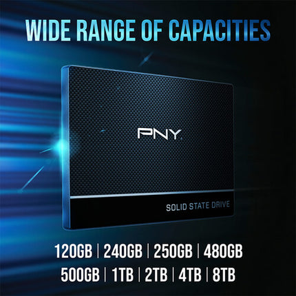 PNY 250GB CS900 SSD Interno SATA III 2.5" 535 MB/s Lectura 500 MB/s Escritura