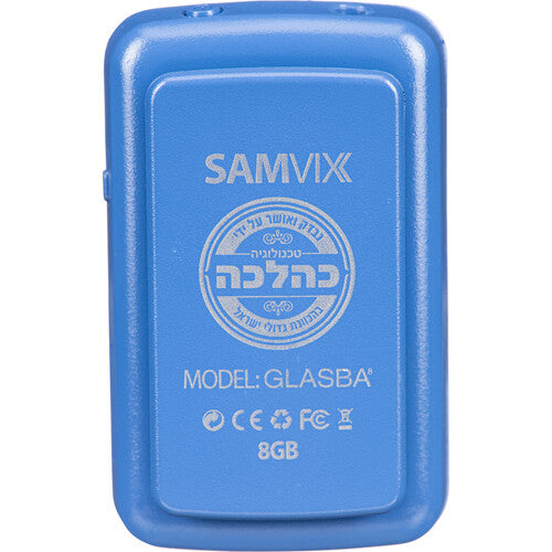 Samvix GLASBA Reproductor MP3 Deportivo 8GB Bluetooth Azul