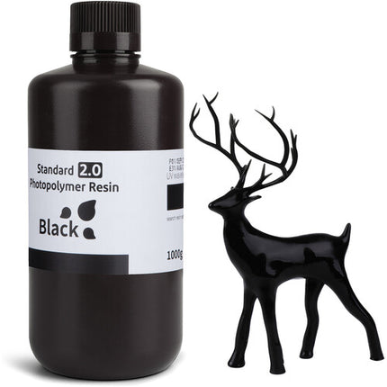 ELEGOO Standard Resin V2.0 Resina para Impresora 3D 1kg Negra alta precisión bajo encogimiento