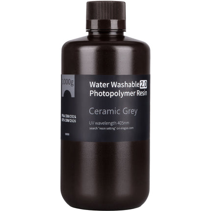 ELEGOO Water Washable Resin V2.0 Resina para impresión 1kg Gris alta precisión