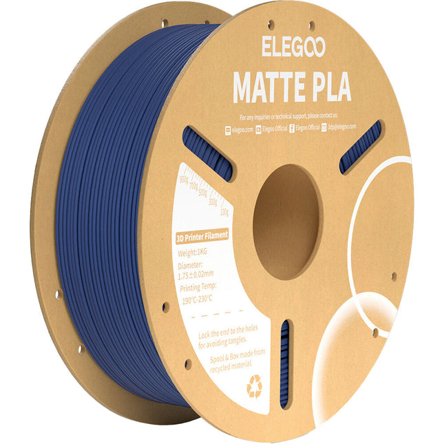 ELEGOO Filamento PLA Mate 1.75mm 1kg Azul Marino para Impresoras 3D