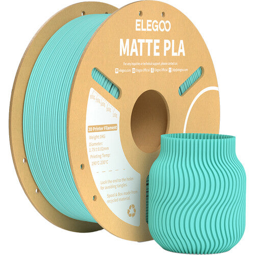 ELEGOO Filamento PLA Mate 1.75mm 1kg Verde Azulado para Impresoras 3D FDM