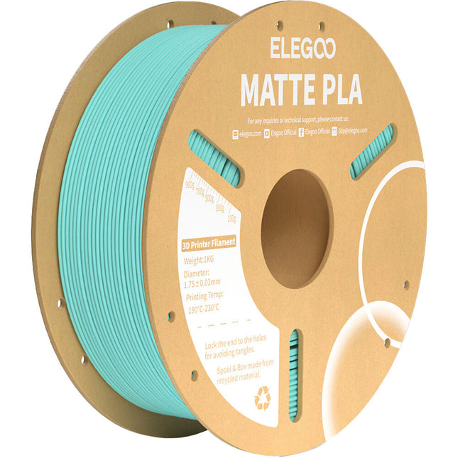 ELEGOO Filamento PLA Mate 1.75mm 1kg Verde Azulado para Impresoras 3D FDM