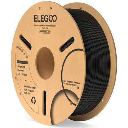 ELEGOO Filamento PLA Básico 1.75mm 2.2 lb Negro para Impresoras 3D FDM