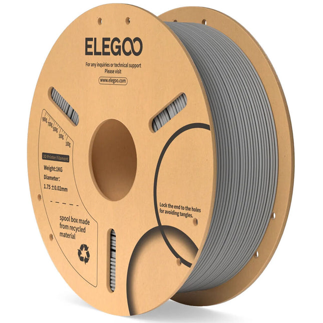 ELEGOO Filamento PLA Básico 1.75mm 2.2 lb Gris Compatible FDM