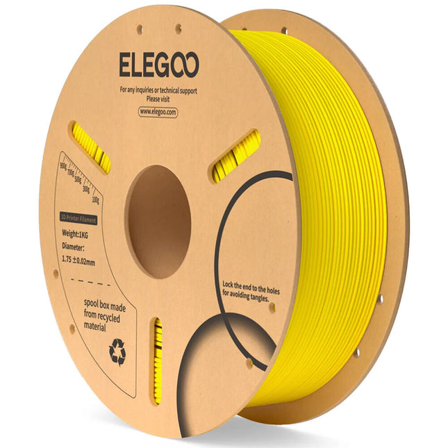 ELEGOO Filamento PLA Básico 1.75mm 2.2 lb Amarillo para Impresora 3D