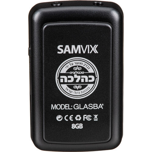 Samvix GLASBA Reproductor MP3 Deportivo 8GB Bluetooth Negro