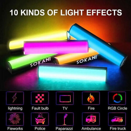 Sokani X8 RGB Tubo LED Luz de Video 2800-10000K 10 Efectos Especiales