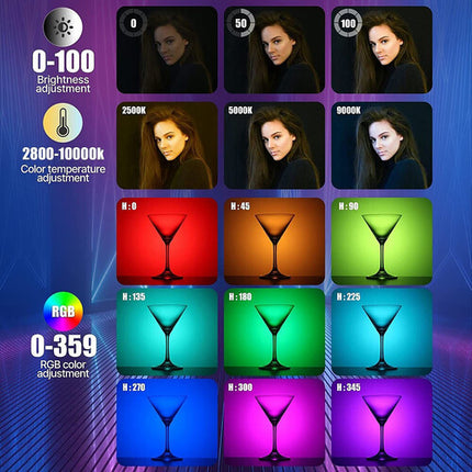Sokani X8 RGB Tubo LED Luz de Video 2800-10000K 10 Efectos Especiales