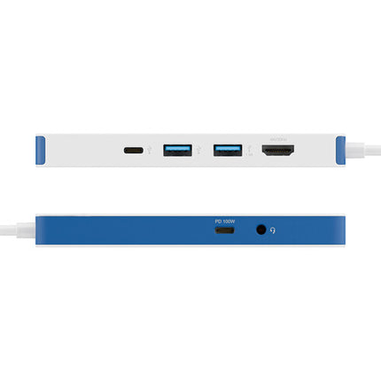 HYPER HyperDrive Flex Hub USB-C 3.2 Gen 1 8 Puertos 4K 100W Azul