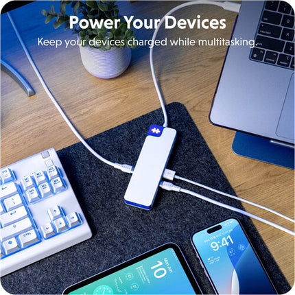 HYPER HyperDrive Flex Hub USB-C 3.2 Gen 1 8 Puertos 4K 100W Azul
