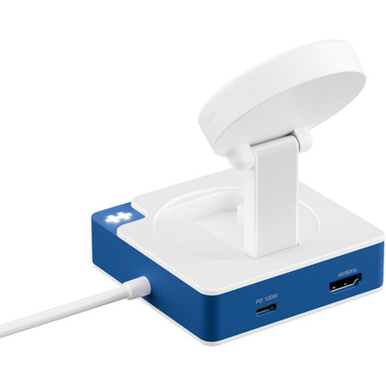HYPER HyperDrive Flex MagCharge Dock USB-C 3.2 Gen 1 100W UHD 4K 60Hz Azul