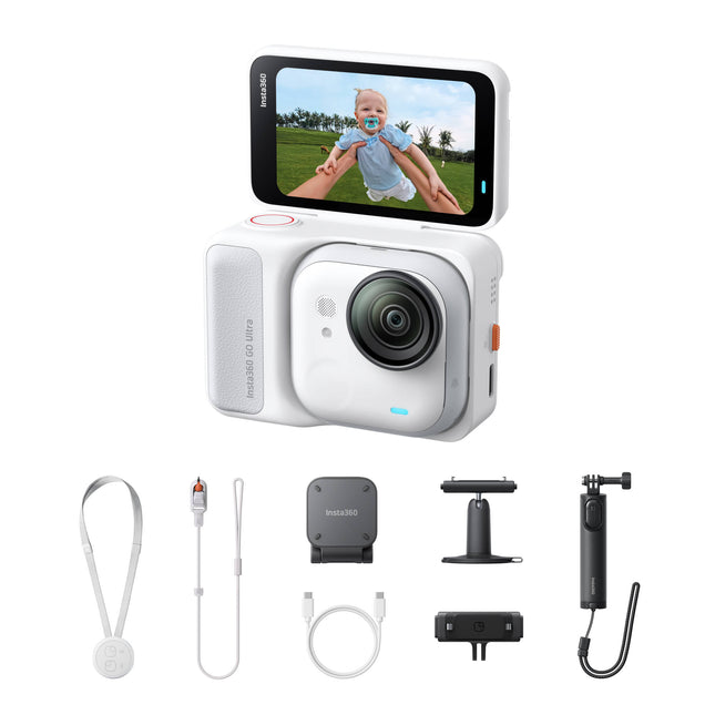 Insta360 GO Ultra Mini Cámara Acción 50MP 4K60 Acción Pod Blanco